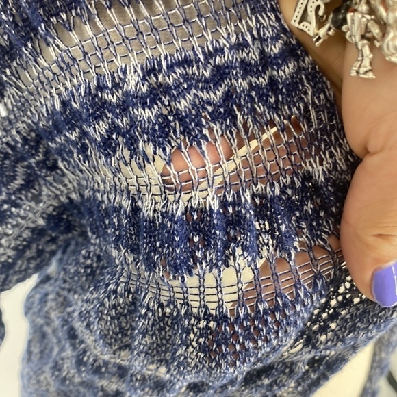 Knox Rose Crochet Sheer Long Open Front Cardigan - Picture 3 of 10